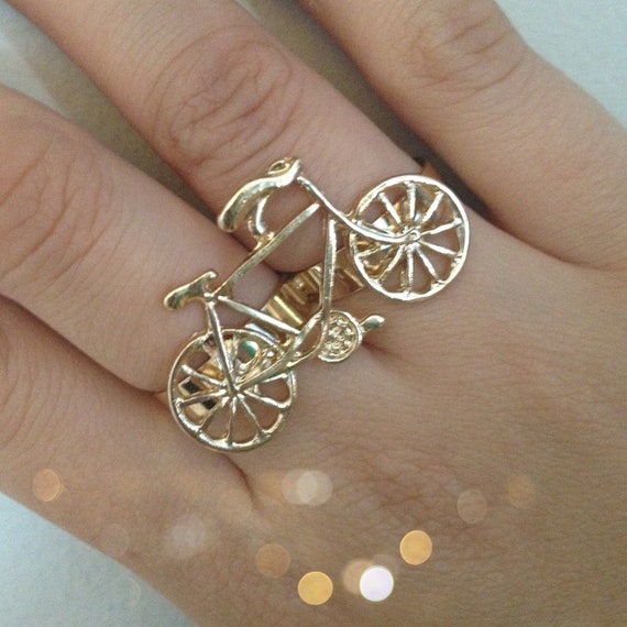 Items similar to Double Finger Bicycle Ring on Etsy