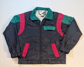 Wilson Staff Gore-Tex Jacket | 90s Colorblock Technical Shell | Navy Emerald Magenta | Vintage Waterproof Utility Gear