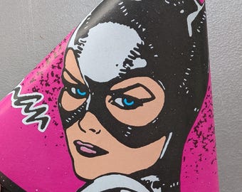 1992 Catwoman Cone Party Hats Set of 2 DC Comics Batman Returns Birthday Decor