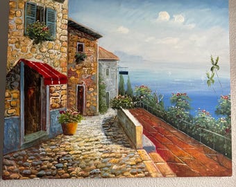 Mediterranean Island Oil Painting