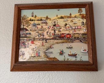 Activités sur le lac Peinture à l'huile