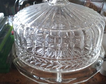 Godinger Shannon four in one crystal cake dome/punch bowl/surver