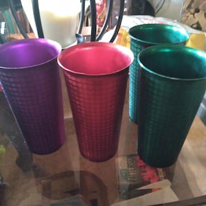 1950s Aluminum Drink Glasses - Etsy