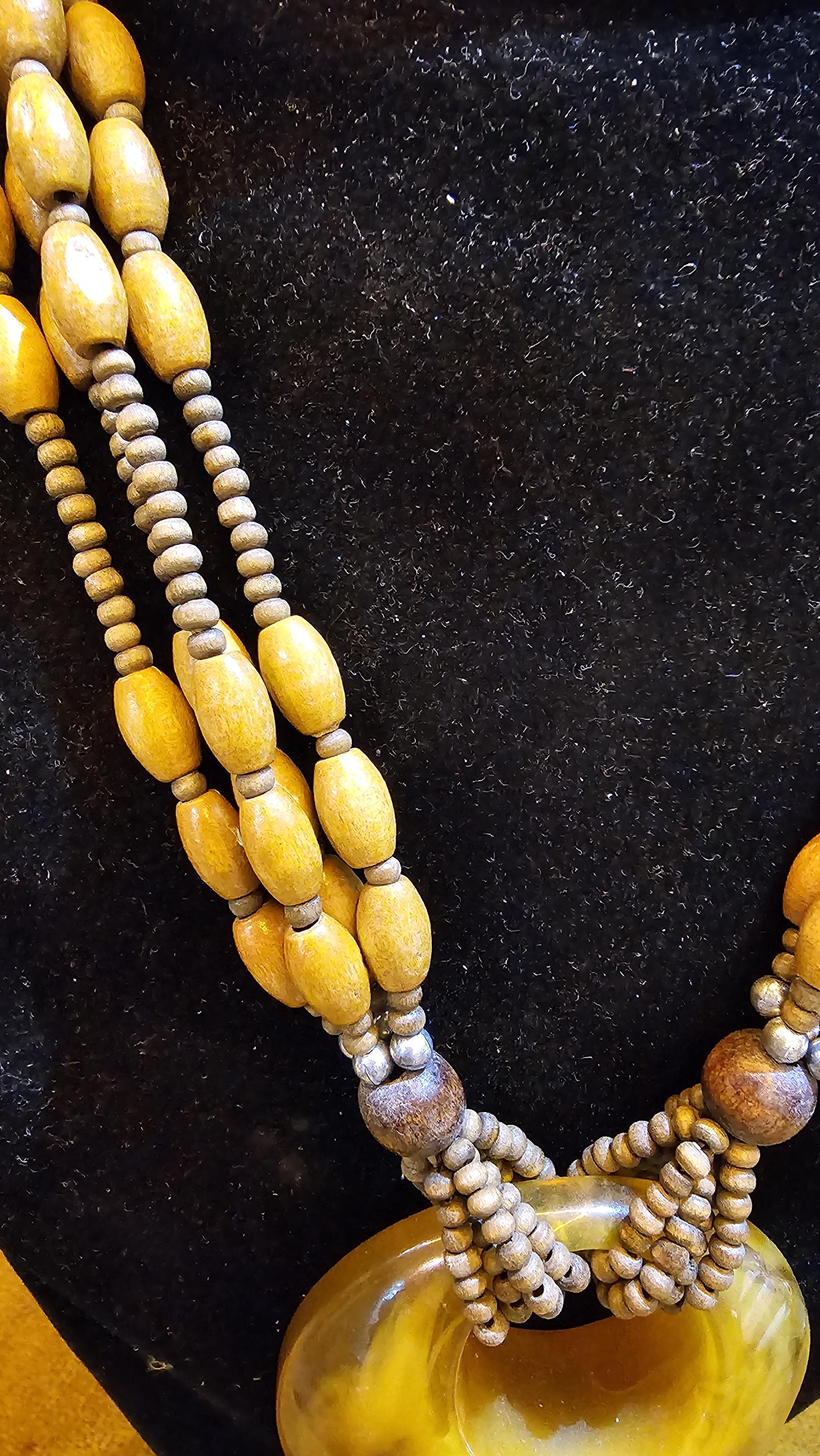 Collier Vintage En Ambre Naturel - Bijou Ancien Authentique - Élégant Et Intemporel