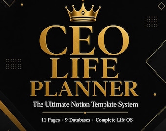 Sjabloon levensplanner voor CEO | Business Goal Finance Productivity System (digitaal dashboard)
