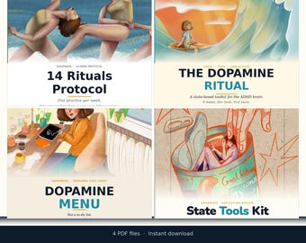 ADHD System Toolkit: Dopamine Ritual, 14 Rituals, State Tools (Digital Download)