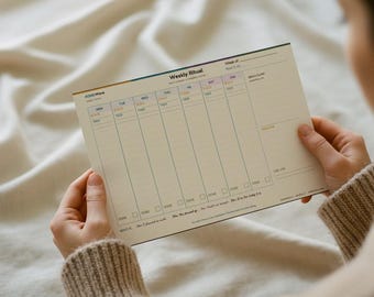 ADHD Weekly Ritual Planner – Undated Daily Anchor, Weekly Spread (PDF Download)