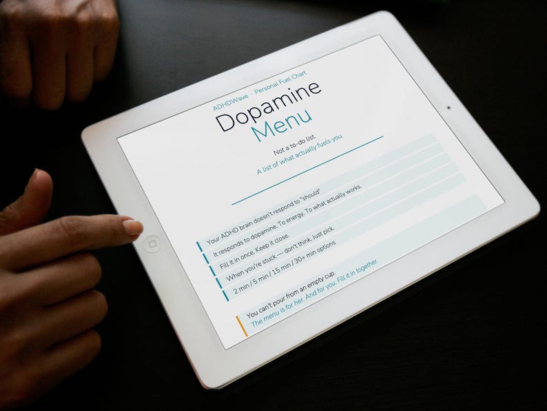 Menu de Dopamina para TDAH – Tabela de Combustível Pessoal (PDF de 4 páginas) imagem 8