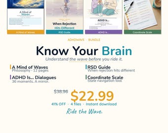 ADHD Bundle: Mind of Waves, RSD Guide, Dialogues, Coordinate Scale (PDF Set)