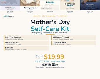 ADHD Self-Care Kit for Moms – Mother's Day Bundle (Printables)