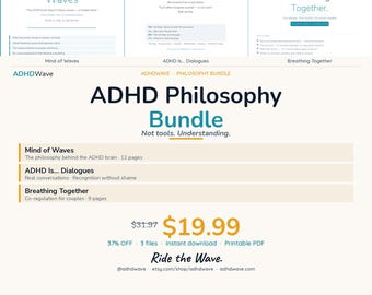 ADHD Philosophy Bundle — Mind of Waves, ADHD Is Dialogues & Breathing Together | Understanding Kit