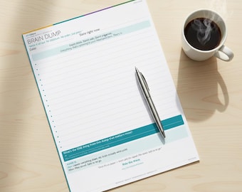 ADHD Brain Dump Worksheet – Clear Your Head Fast (Instant PDF Download)