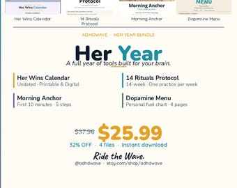 ADHD Annual Ritual Kit for Women – Year Tools Bundle (Digital Download)