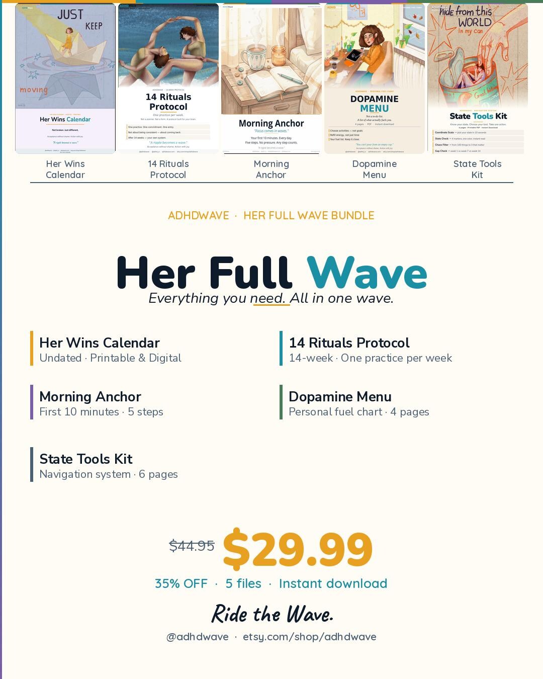 Mother’s Day Gift — ADHD Ritual System for Women – 5 Printable Tools ...