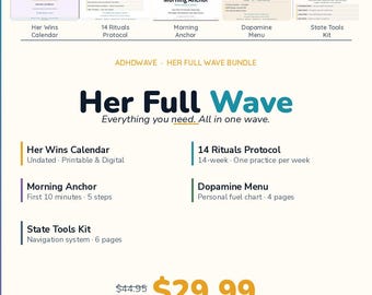 ADHD Ritual System for Women – 5 Printable Tools (Digital Download)