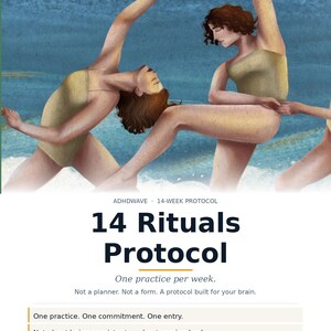 ADHD 14 Rituals Audio + PDF — A 14-Week Protocol for the ADHD Brain | Guided MP3 Digital Download