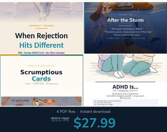 ADHD Bundle for Women – RSD, Emotional Tools, State Cards (PDF Download)