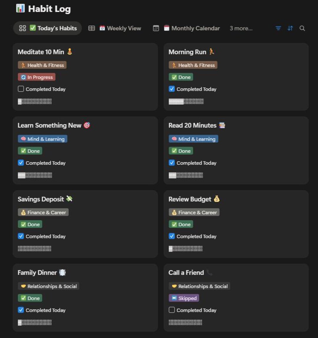 Notion Habit Tracker Template | Daily Weekly Monthly | Streak Tracker ...