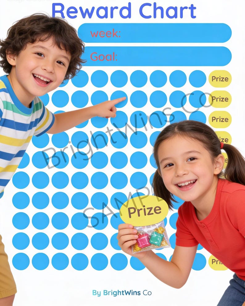 Prize Chart.pdf Kids Reward Chart Printable | Behavior, Potty & Routine Tracker ...