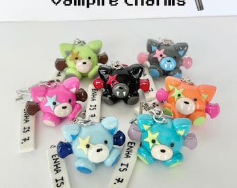 International - Vampire Voice Keyring Charms - ENHA OT7 Inspired || Handmade Polymer Clay Enha Inspired Charm