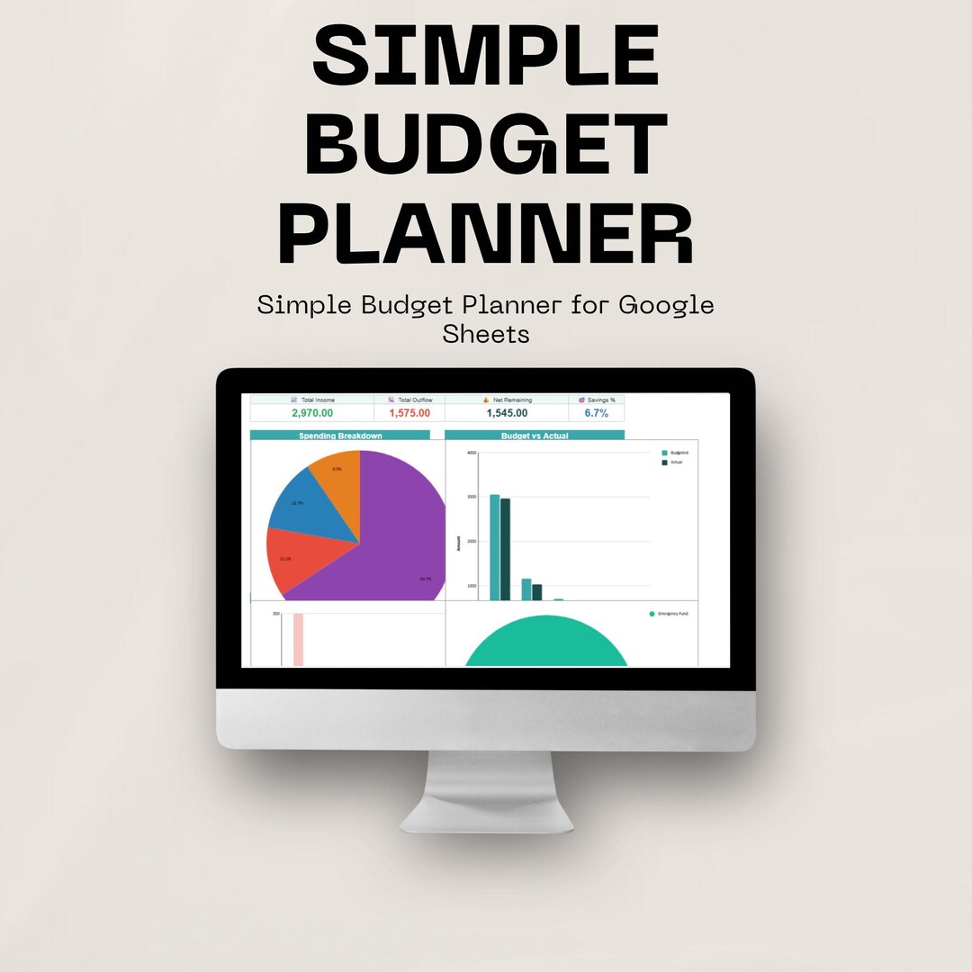 Monthly Budget Planner Google Sheets | Financial Tracker Spreadsheet ...