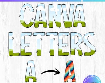 Plantilla de letras estilo doodle en Canva, mayúsculas, minúsculas y números, arrastrar y soltar, fuente de alfabeto garabateada PNG, editar plantilla de marco de Canva