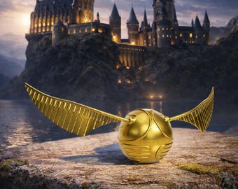 Golden Flying Ball Prop Replica – Fantasy Collectible Display Piece