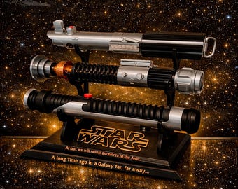 Star Wars Lightsaber Display Stand – 3D Printed Saber Holder – Jedi & Sith Collectors Display