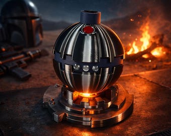Thermal Detonator Prop Replica | Sci-Fi Bounty Hunter Grenade | 3D Printed Cosplay Accessory | Star Wars Inspired Collectible Display
