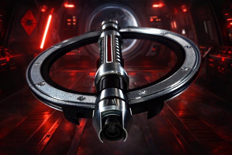 Inquisitor Double Bladed Lightsaber – Spinning Saber Prop – Sith Cosplay Weapon – Star Wars Inspired Replica – 3D Printed Display Saber image 4