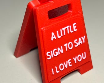 Mini Folding Sign – Hidden Message "I Love You" Surprise Card Insert