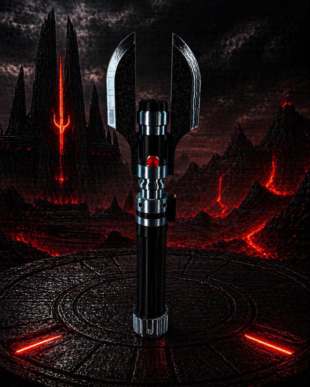 Sith Lightsaber Hilt Replica – Darth Malgus Style 3D Printed Prop ...