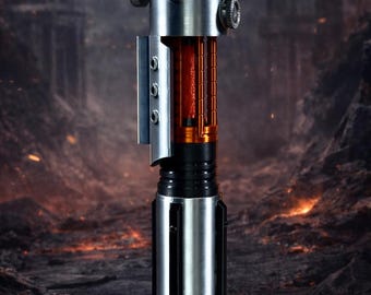 Starkiller Lightsaber Replica – 3D Printed Orange Crystal Hilt Cosplay Prop