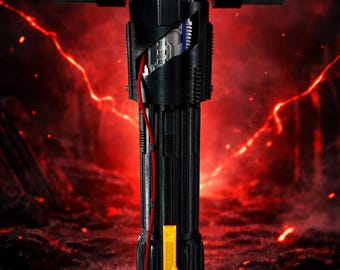 Kylo Ren Crossguard Lightsaber | 3D Printed Sith Saber Prop, Cosplay Replica