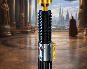 Réplica del sable de luz de Obi-Wan Kenobi / Empuñadura de sable Jedi de Star Wars / Accesorio de cosplay impreso en 3D / Pieza de colección