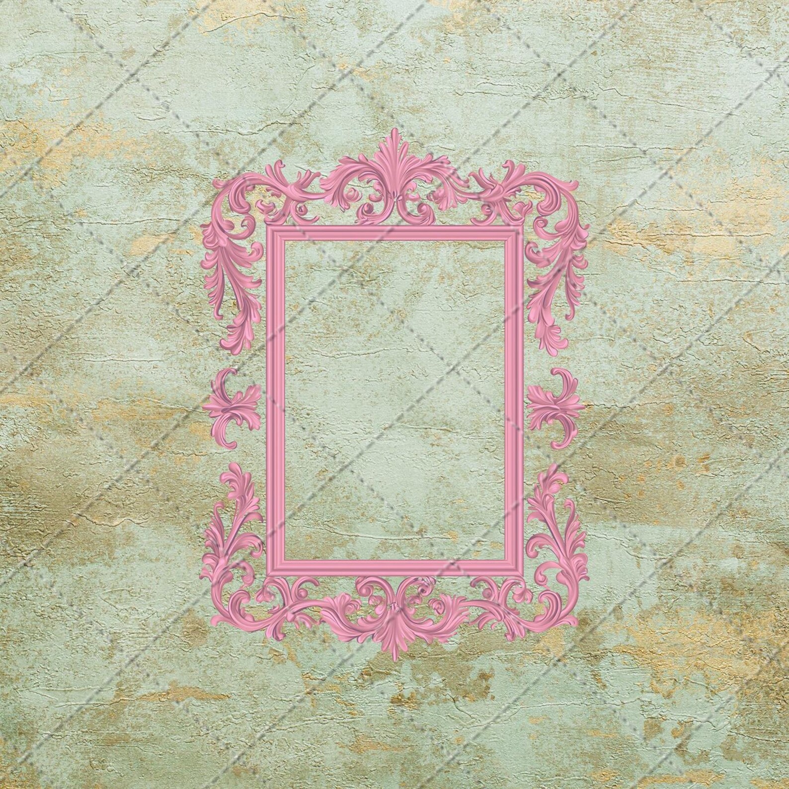 Pink Rococo Frames Clipart - Antique Baroque Vintage Clip Art Graphics ...