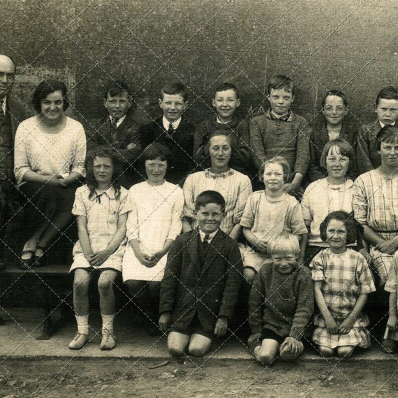 Retro Class Photo Vintage School / Class Photograph: Instant Art Digital Download, Old ...