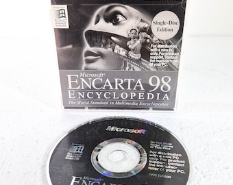 Microsoft Encarta 98 Encyclopedia : PC CD-ROM, Vintage Software - Etsy