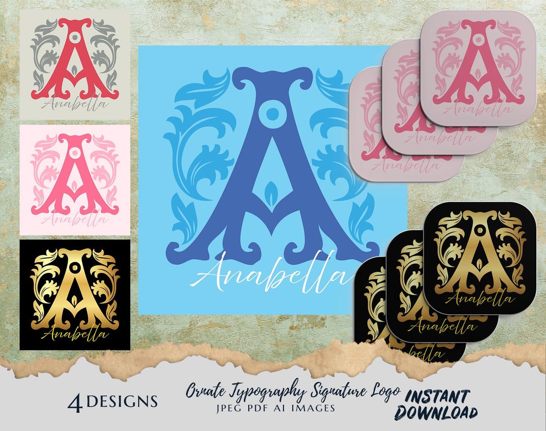 Ornate Typography Signature Logo - 