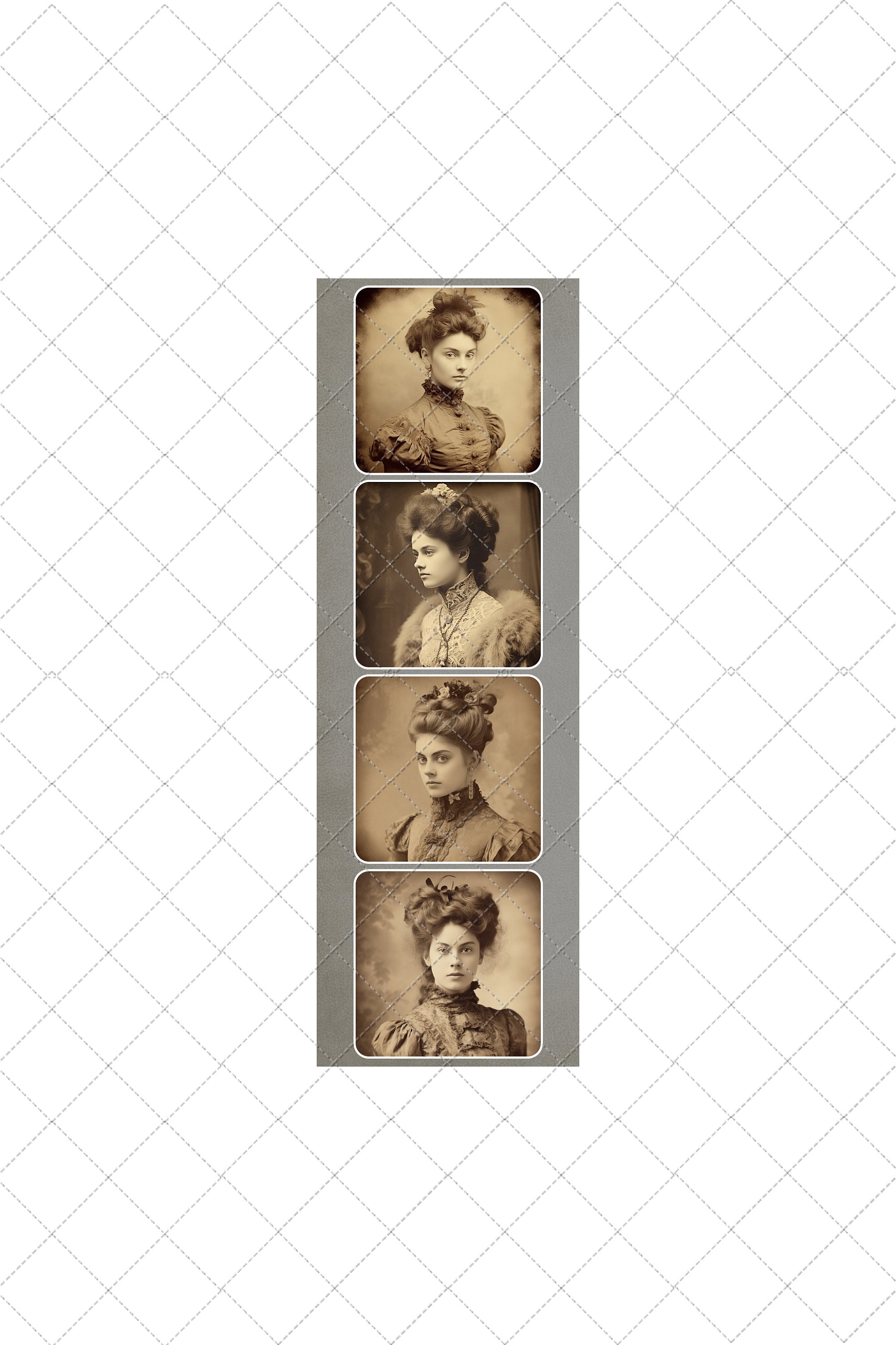 Vintage Photobooth Strips. 16 Printable Victorian Ladies - Etsy