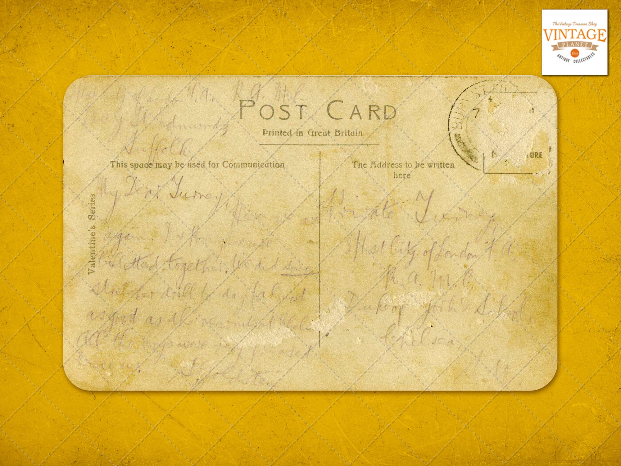 Handwritten Vintage Postcards Set of 10 Digital Antique Printable ...