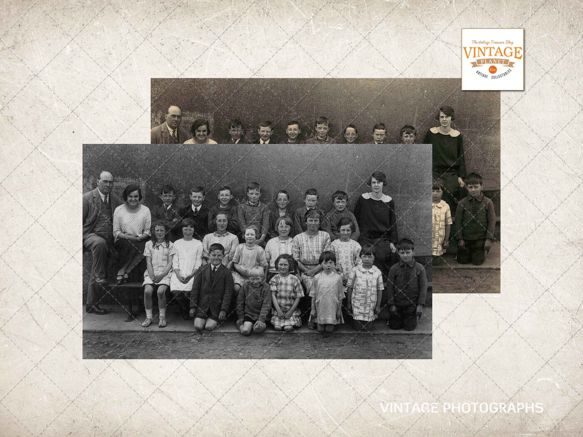 Retro Class Photo Vintage School / Class Photograph: Instant Art Digital Download, Old ...