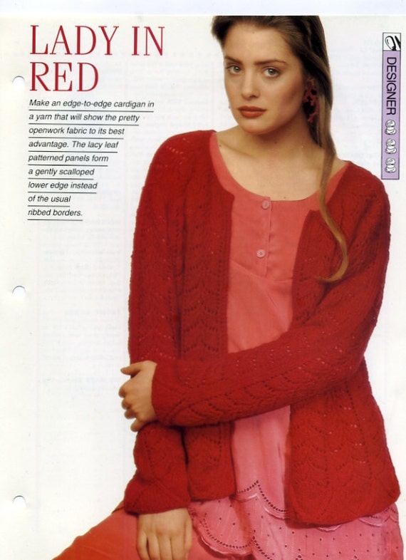 red edge to edge cardigan