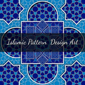 Printable Digital Blue Islamic Pattern Art - INSTANT DOWNLOAD, wall art, Islamic design