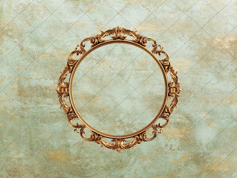 Antique Gold Frames Clipart Graphic Images - Rococo Style Gold Vintage ...