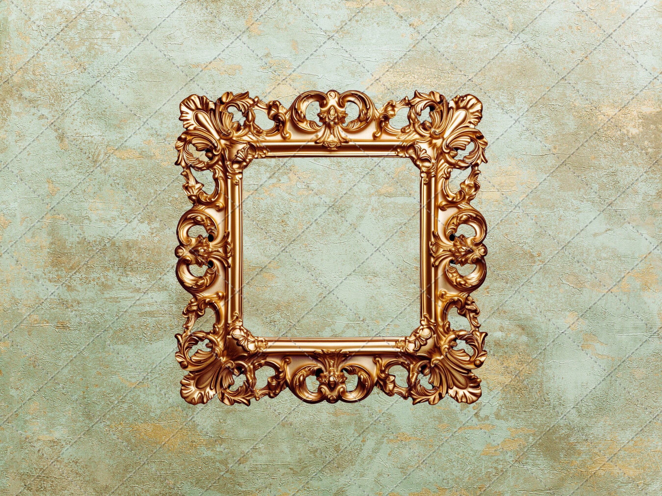 Antique Gold Frames Clipart Graphic Images - Rococo Style Gold Vintage ...