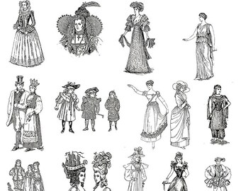 80 Digital Vintage Fashion Images for Cards, Crafts, Decoupage, Altered Art Projects  and Scrap booking