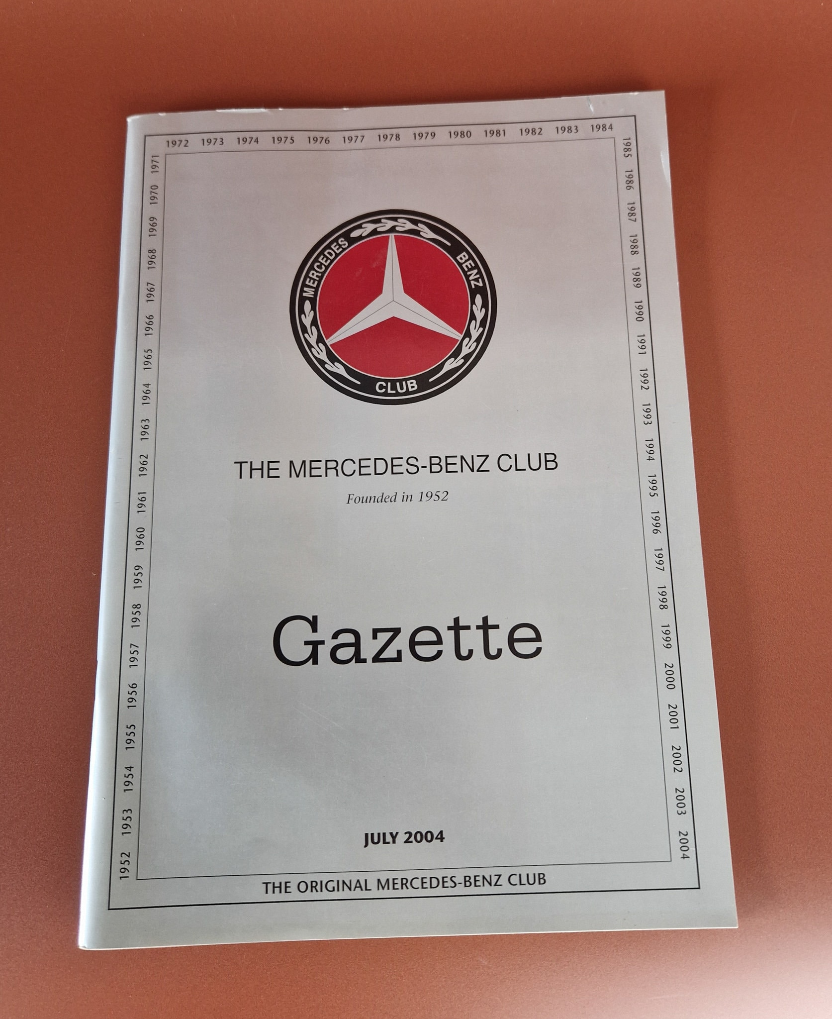 MERCEDES BENZ CLUB Gazette Magazine July 2004 , Vintage Car