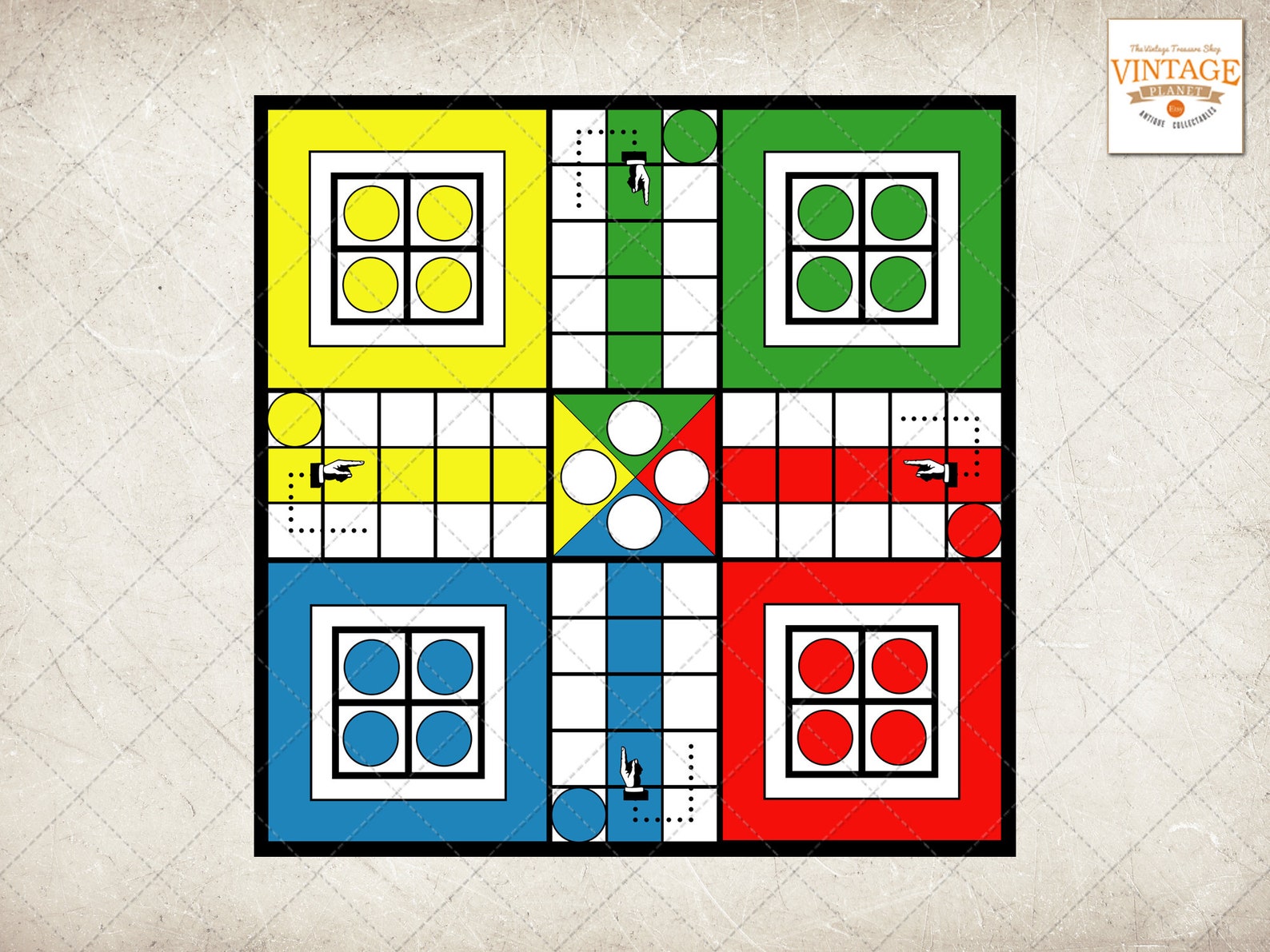 Ludo Board Game Template Board Dice and Game Pieces Cutout - Etsy