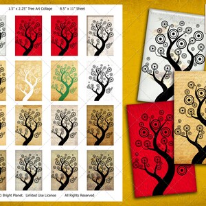 Abstract Tree Art Digital Collage Sheet 1.5